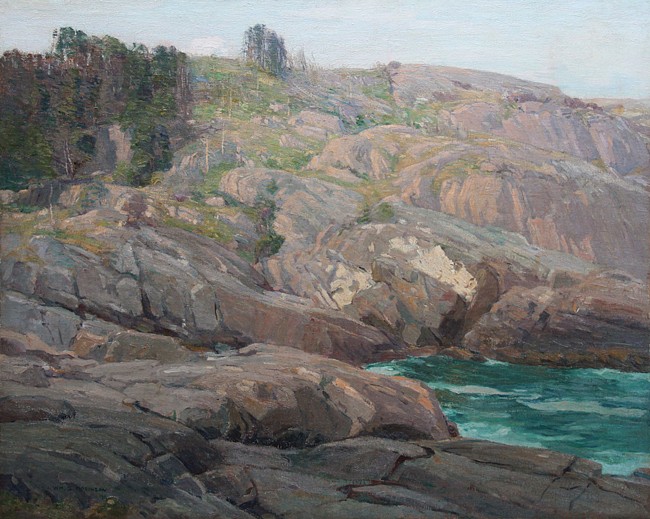 William S. Robinson, Monhegan, 1912
oil on canvas, 40" x 50"
signed Wm. S. Robinson 1912, lower left
JWC 1215.02
$25,000