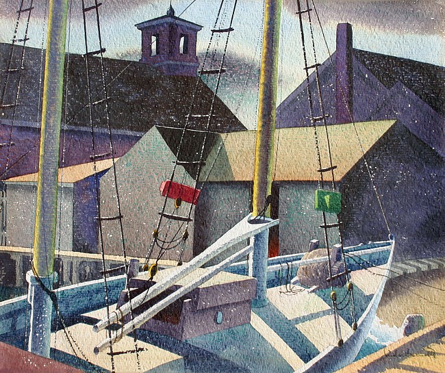 Sandor Bernath, At the Docks
watercolor on paper, 13 1/4" x 16" ss
signed lower right
JCA 4529
$4,500