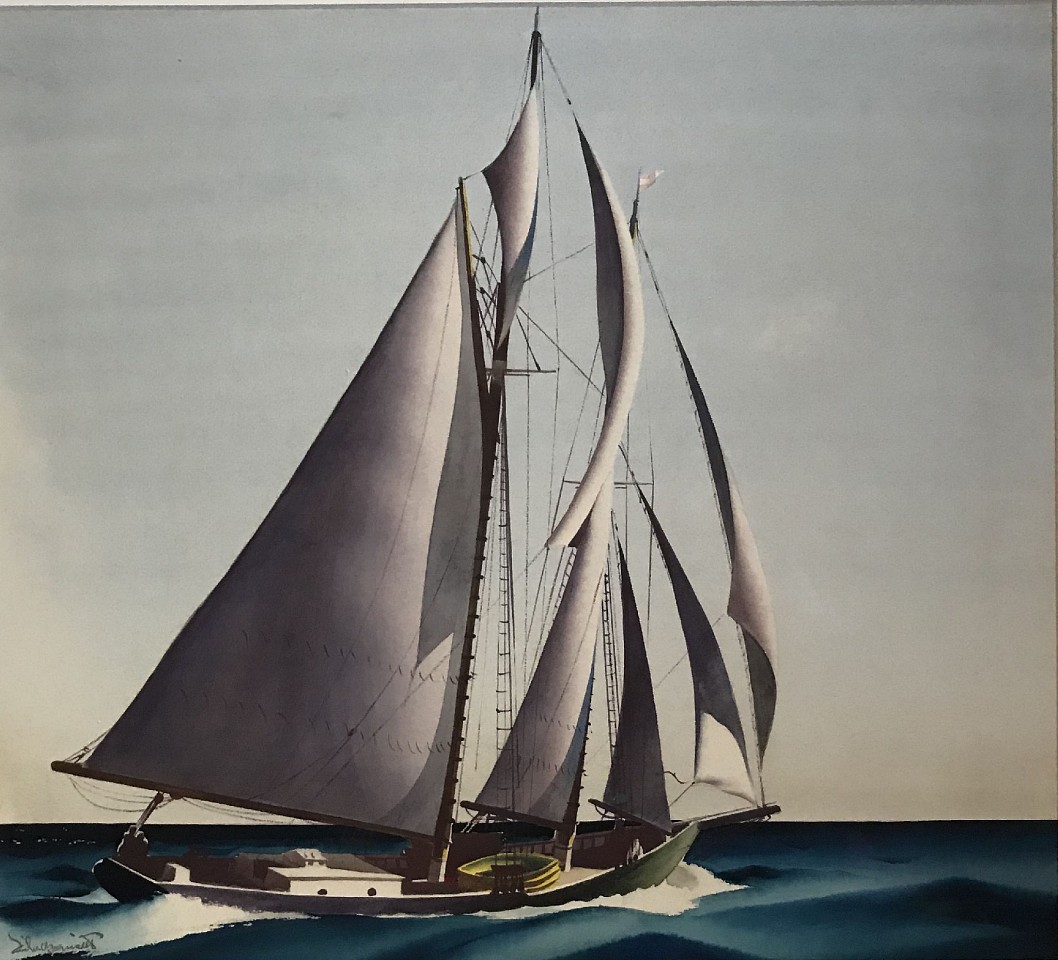 Sandor Bernath, The Schooner Elsie, Gloucester, Mass
watercolor, 16 1/2" x 18 1/4" ss
signed lower left
JCAC 4498
$2,800