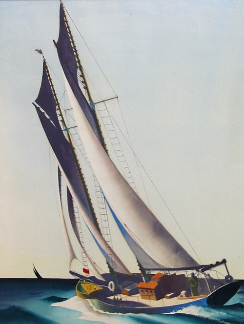 Sandor Bernath, Sailing To The Sun
watercolor on paper, 20 1/2" x 16"
signed lower left
JCA 3798
$2,800