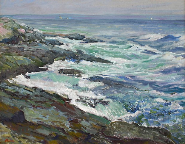 Roger Dennis, Beavertail, Rhode Island
oil on canvas, 16" x 20"
signed lower left
RD DS #022F
$3,000