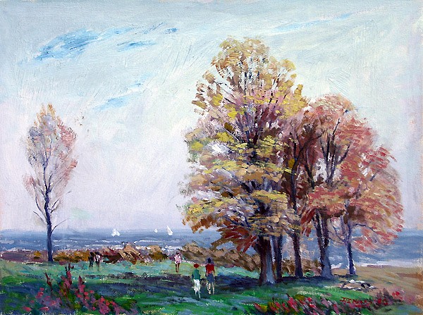 Roger Dennis, Late September, Harkness Park
oil on board, 12" x 16"
signed lower right
RD DS #098
$2,500