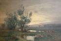 Henry Farrer, Last Light on the Marshes
watercolor on paper
