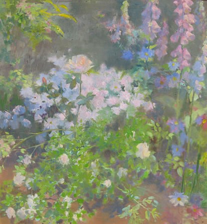 Barbara Eckhardt Goodwin, Garden with Foxglove
oil on canvas, 32" x 36"
initialled lower right
JCA 4976
Sold