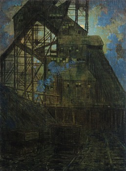 Harry L(eslie) Hoffman - Full Moon at the Collier