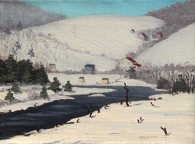 Harry L(eslie) Hoffman, The Hillside in Winter
oil on canvas, 11" x 14"
signed, H. L. Hoffman, and dated, 06, lower right
HH #12
$2,500