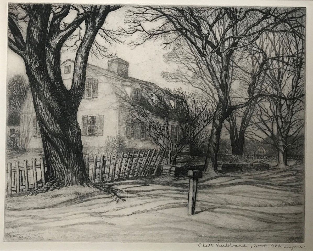 Platt Hubbard, A Winter Day, Old Lyme
etching, 8" x 10"
pencil signed, Platt Hubbard and inscribed
imp. Old Lyme, lower right
JCA 6088
$500