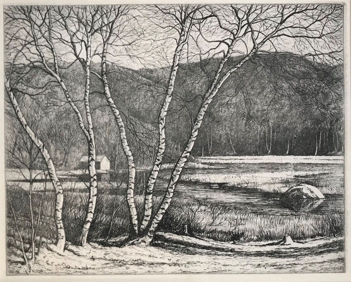 Platt Hubbard, Birches
etching on wove paper, 9 1/2" x 12"
unsigned
JWC 0517.03
$1,000
