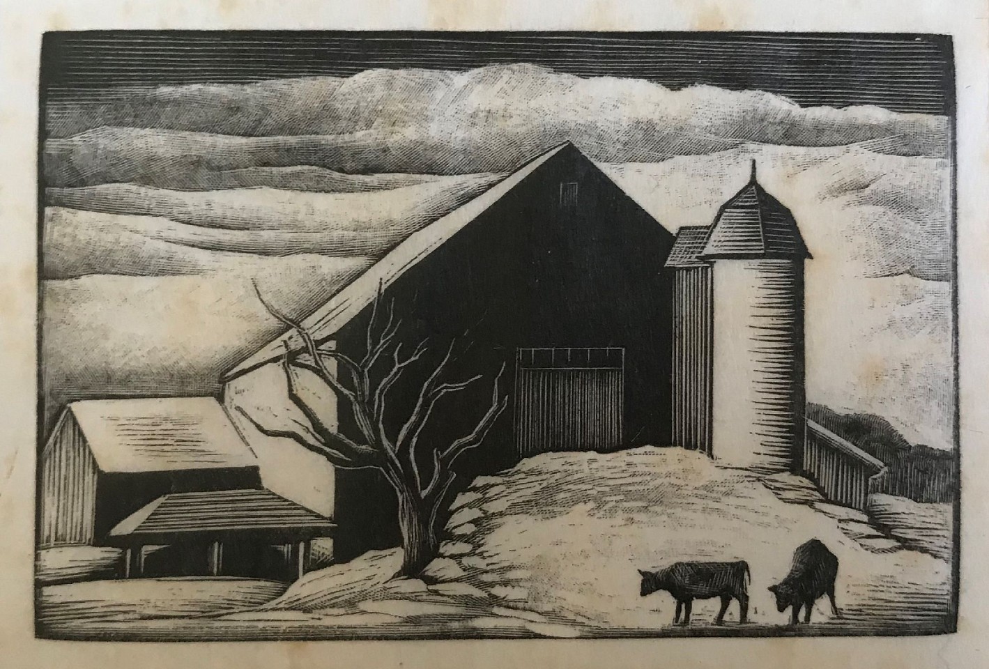 Thomas Willoughby Nason, Barn in Winter, 1949
wood engraving,, 2 1/4" x 3 7/16" , BPL #303
THFA 05/17.06
$450
