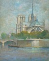 Louis Orr, View of Notre Dame
pastel