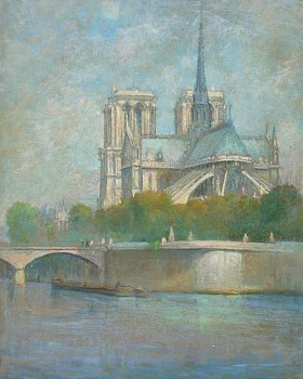 city scenes: Louis Orr View of Notre Dame