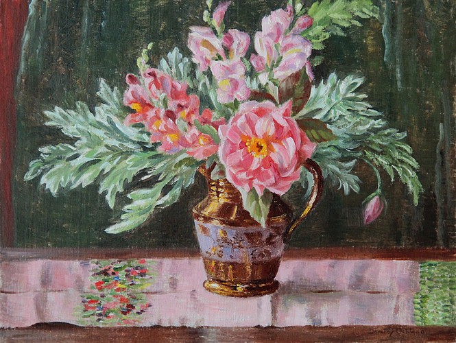 Dorothy Ochtman, Flowers in a Lustre Vase
(#17)
oil on board, 12" x 16"
signed lower right
ERev 1015.01