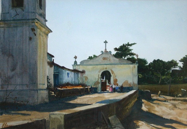 Ogden Minton Pleissner, Afternoon Shadows, Portugal
watercolor, 7" x 10"
signed, Pleissner, lower left
JCA 4557
$7,500