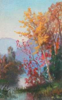 hudson river school: Ellen Robbins, Attributed to Autumn Landscape