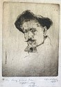 Robert Phillipp, Self Portrait
etching on paper