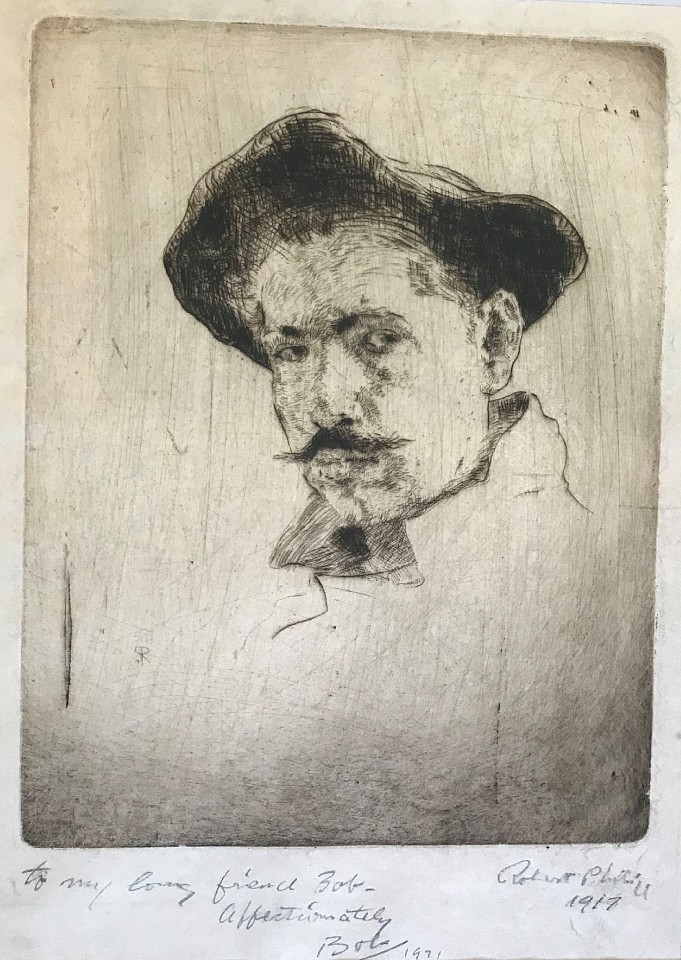 Robert Phillipp, Self Portrait
etching on paper, 8 3/4" x 6 7/8" image size
signed and dated 1917, lower right
inscribed lower left
JWC 0115.04
$500
