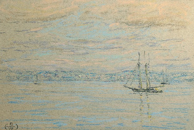 Henry Cooke White, A Quiet Cove
pastel on paper, 8 1/2" x 12 1/8"
estate stamped lower left
HCW 26
$2,800