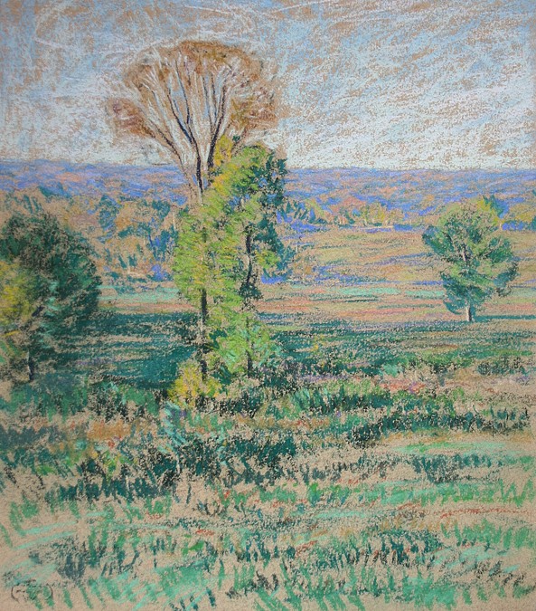Henry Cooke White, Connecticut Meadows
pastel on paper, 12" x 10 1/2"
estate stamped lower left
HCW 17
$3,200
