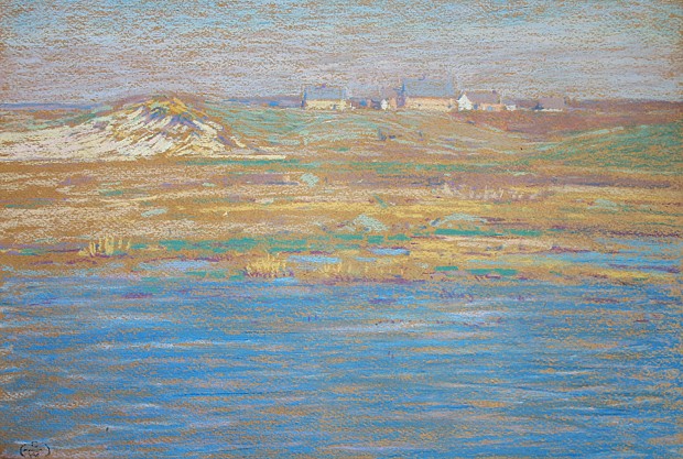 Henry Cooke White, On the Water, South Dartmouth
pastel on paper, 12" x 18"
estate stamped lower left
HCW 10
$5,000