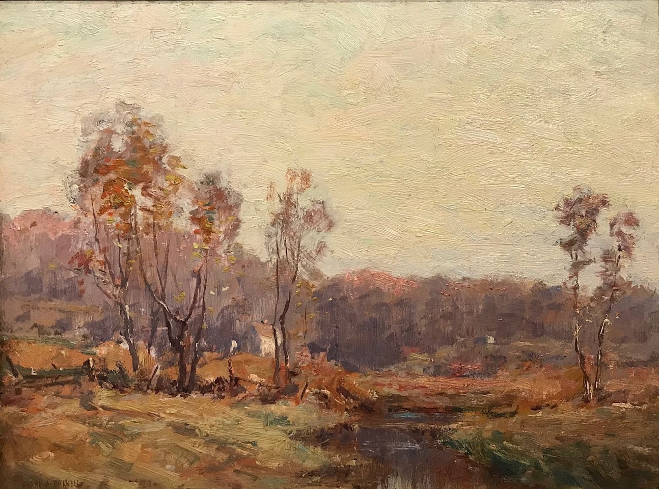 Frank Alfred Bicknell, An October Afternoon
oil on board, 12" x 16"
signed Frank A Bicknell, l.l.
JCA 6315
$6,500