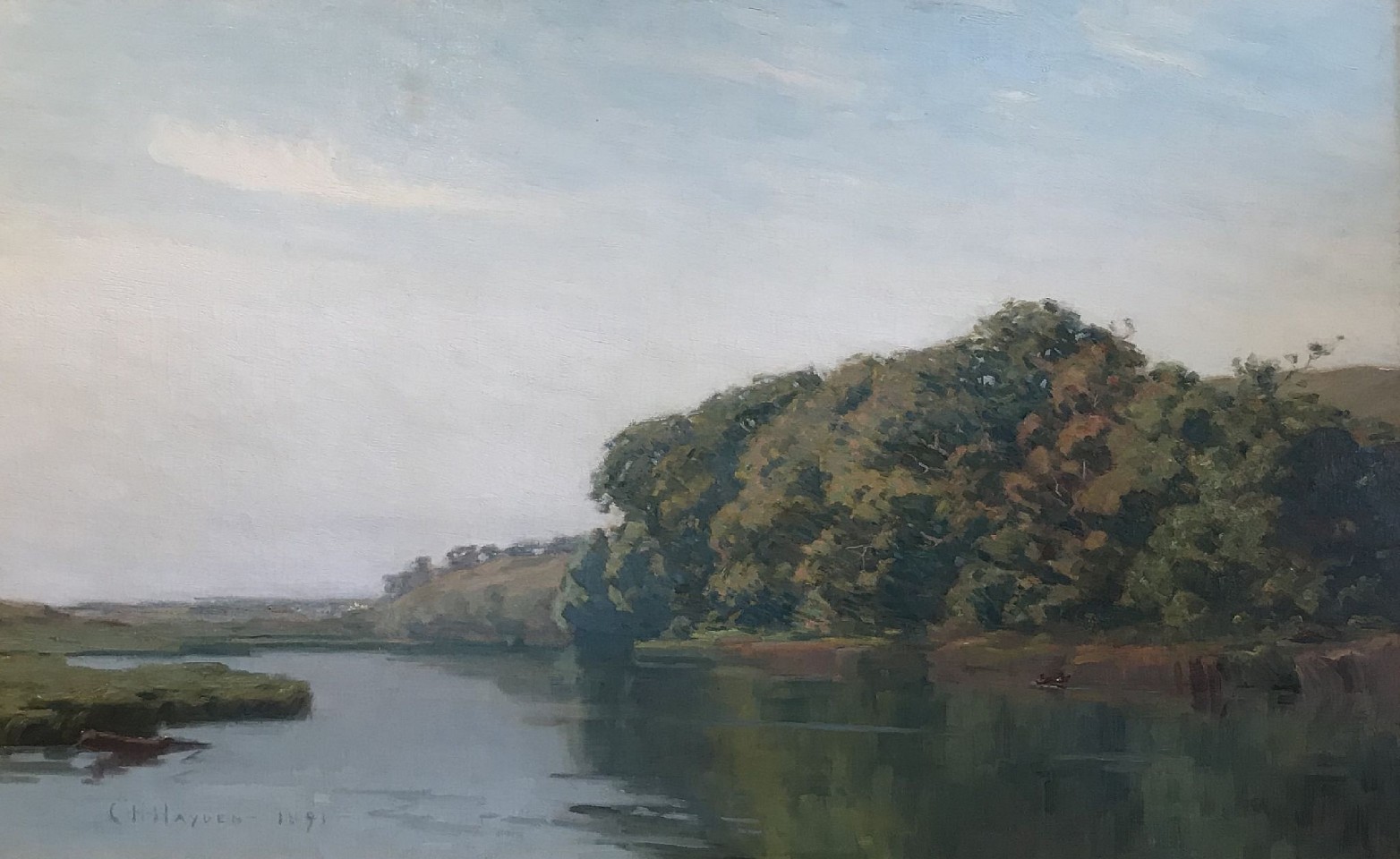 Charles H. Hayden, Summer on the Pond, 1891
oil on canvas, 26" x 42"
signed C. H. Hayden an ddated 1891. l.l.
DY 0419.02
$8,500