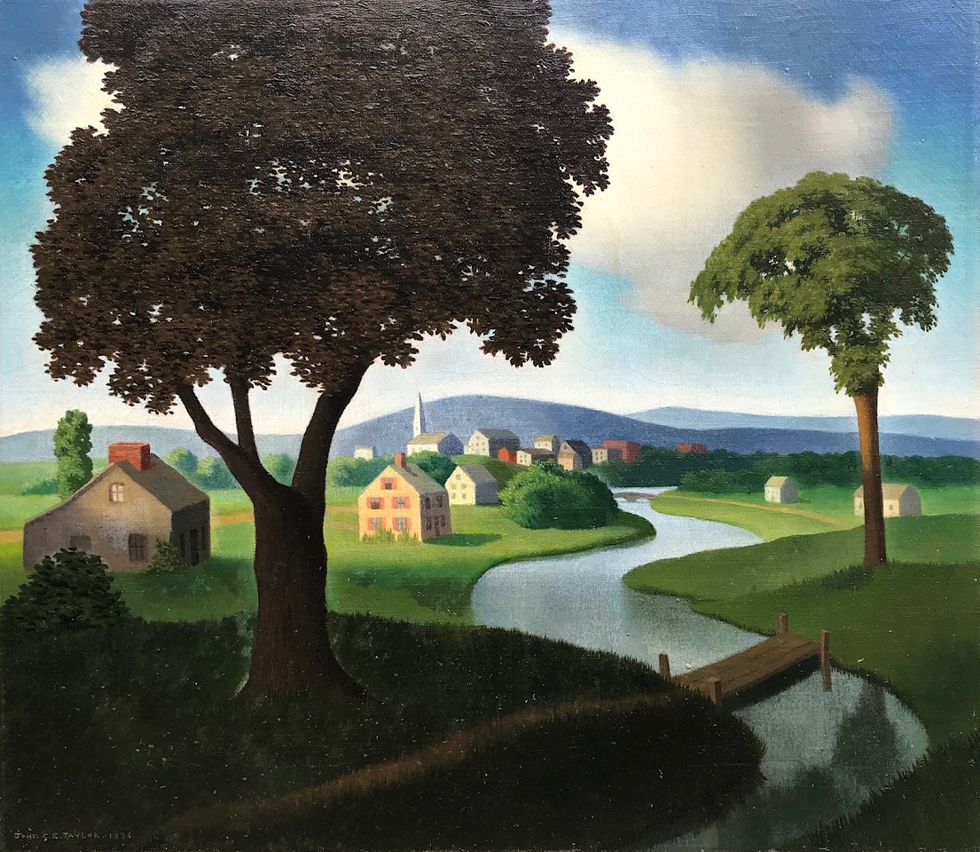 John C. E. Taylor, River Town, 1936
oil on canvas, 15" x 17 1/4"
signed John C. E. Taylor and dated 1936, l.l.
JCA 6351
$3,500