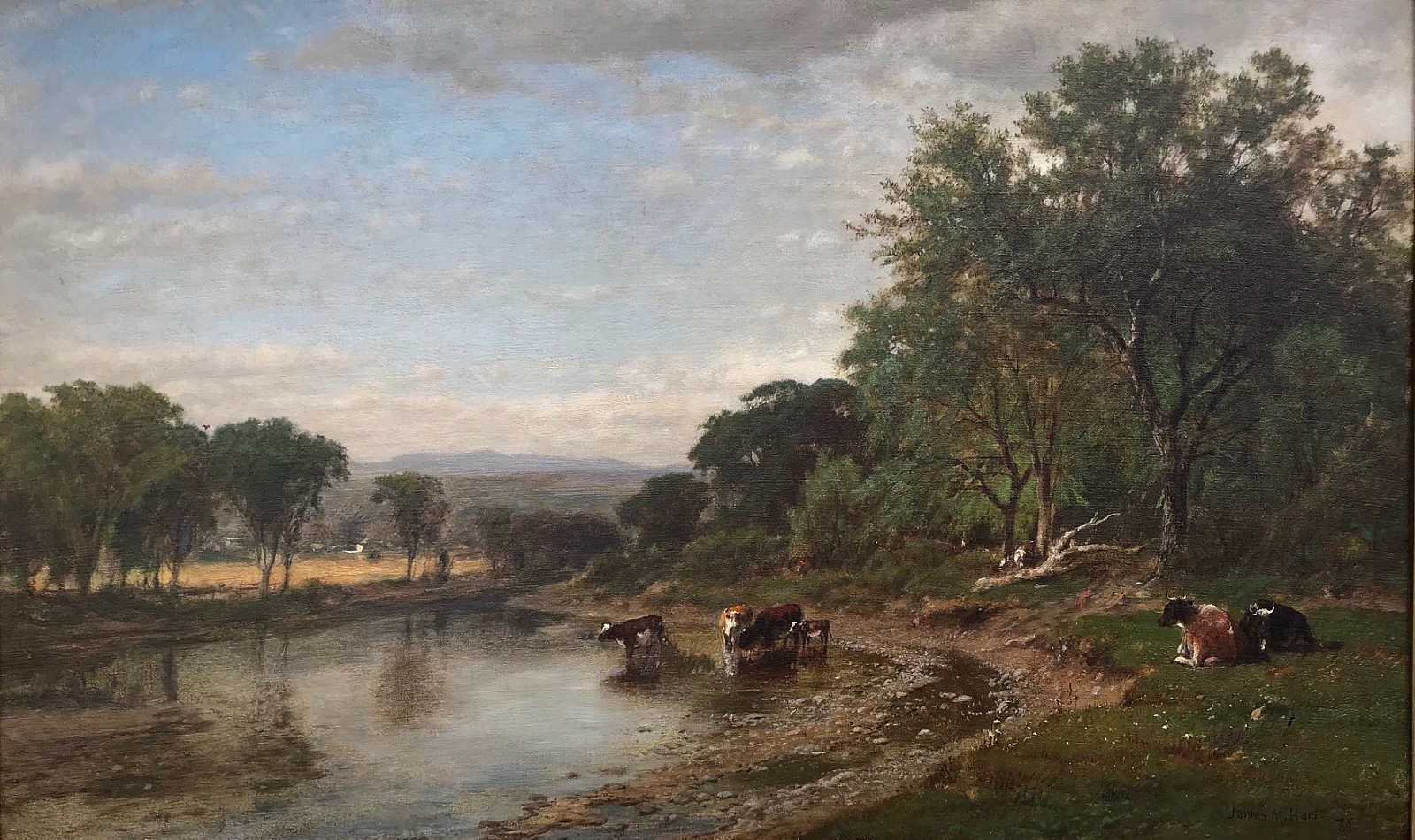 James McDougal Hart, Grazing by the River
oil on canvas, 16" x 26"
signed James M Hart and dated '75, lower right
MP 1019.01
Sold