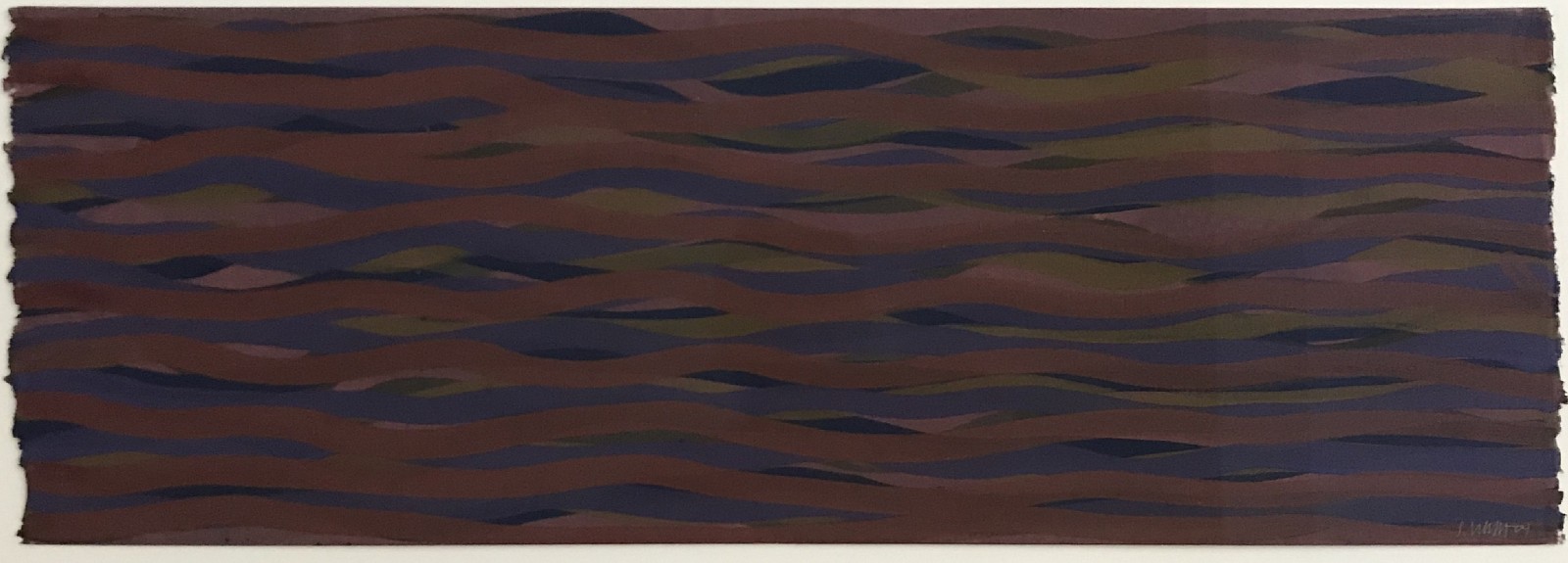 Sol LeWitt, Horizontal Wavy Lines, 2001
gouache  on paper, 8"" x 23""
signed S. Lewitt and dated 01, l.r.
JCA 6270
$26,000