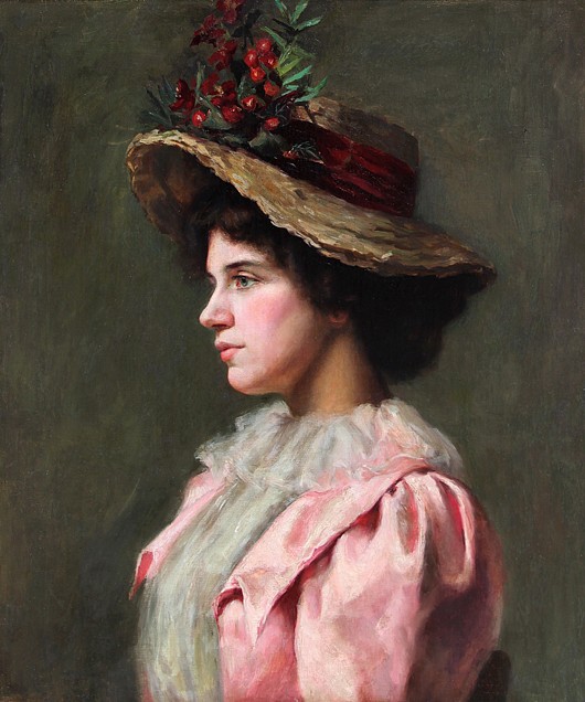 Attributed to James Carroll Beckwith, Portrait of a Young Woman with Bonnet
oil on canvas, 24"" x 20""
JCA 5876
$9,500