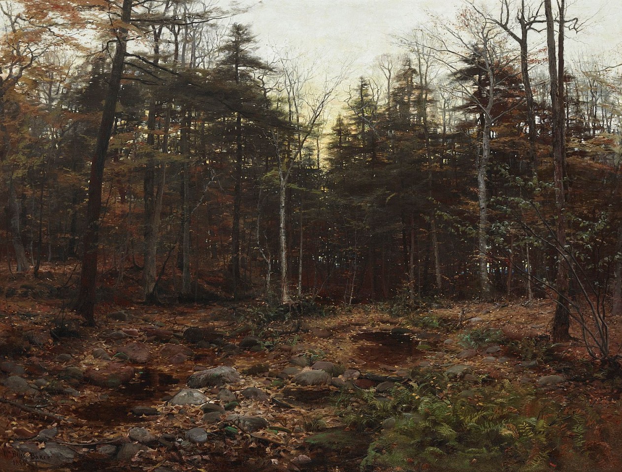 William Bliss Baker, Woodland Scene, 1880
oil on canvas, 38"" x 50""
JCAC 6280
$125,000