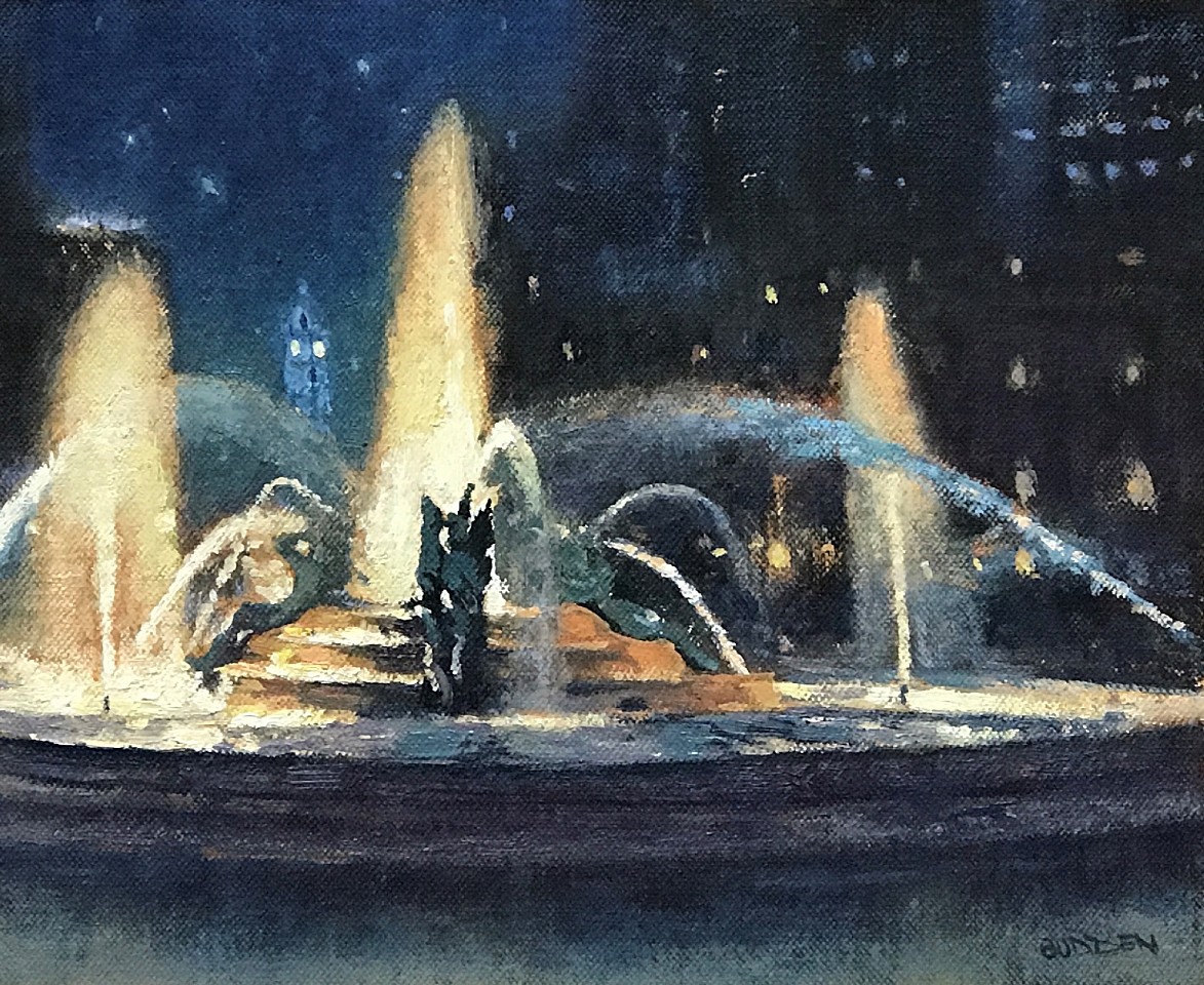 Michael Budden, Swan Fountain at Night
oil on canvas laid down on panel, 8"" x 10""
MBu 0417.07
$1,400