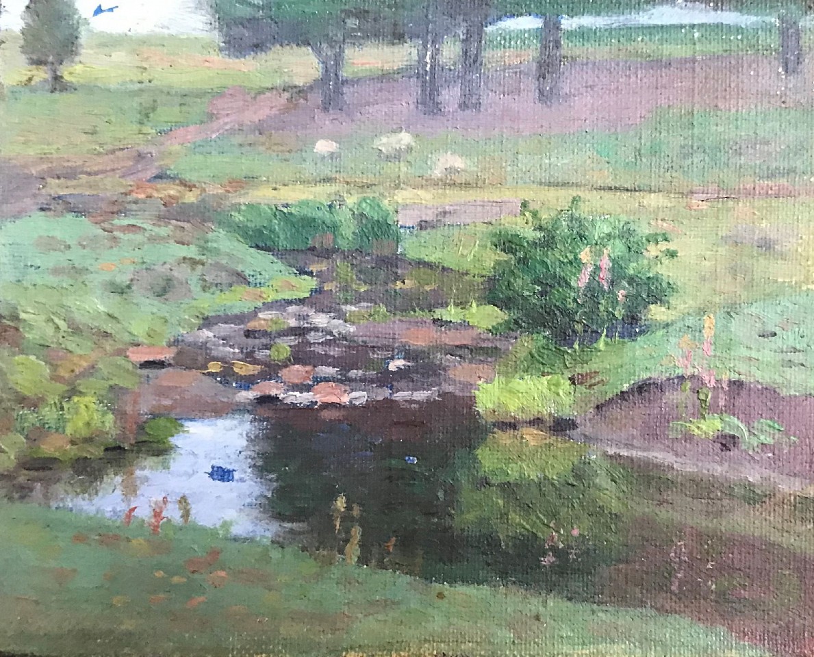Albert Prentice Button, A Meadow Brook
oil on canvas, 3 1/2"" x 4 1/2""
unsigned
JWC 0119.29
$600
