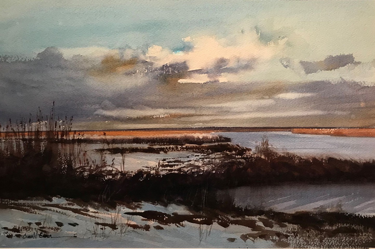 Jerry Caron, Smith Neck
watercolor on paper, 14 1/2"" x 22"" sight size
signed, Gerald Caron, lower left
LH 0817.03
$1,500
