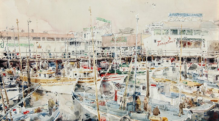 Chen Chi, Fisherman's Wharf, San Francisco, 1954
watercolor, 16"" x 28""
JWC 09/01.03
$18,000