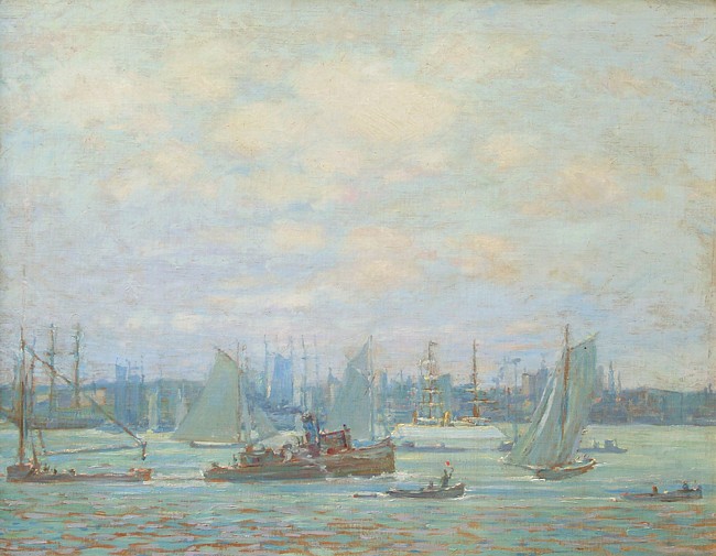 F. Usher DeVoll, Providence Harbor
oil on canvas, 22"" x 28""
unsigned
GG 0813.08
$9,500