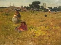 John J(oseph) Enneking, Berry Picking
oil on canvas