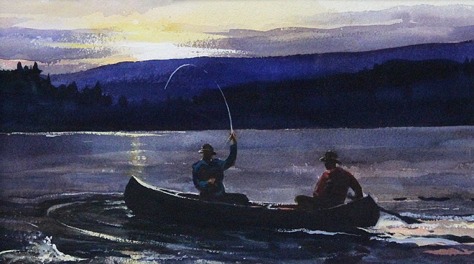 Chet Reneson, Evening Catch
watercolor on paper, 11"" x 19""
CR 12.37
Sold