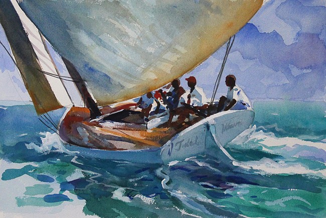 Chet Reneson, Tidal Wave
watercolor on paper, 11"" x 19""
CR 12.06
Sold