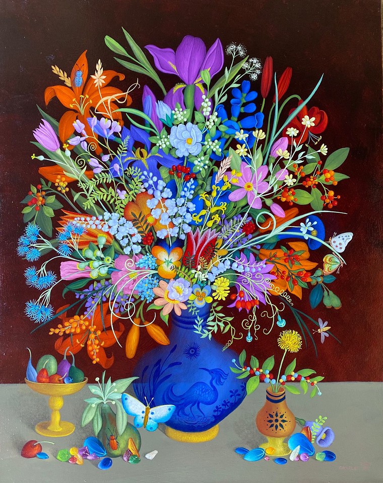 Charles Jay, Bouquet with Fruit and Jewels
oil on canvas, 30"" x 24""
CJ 0820
$5,500