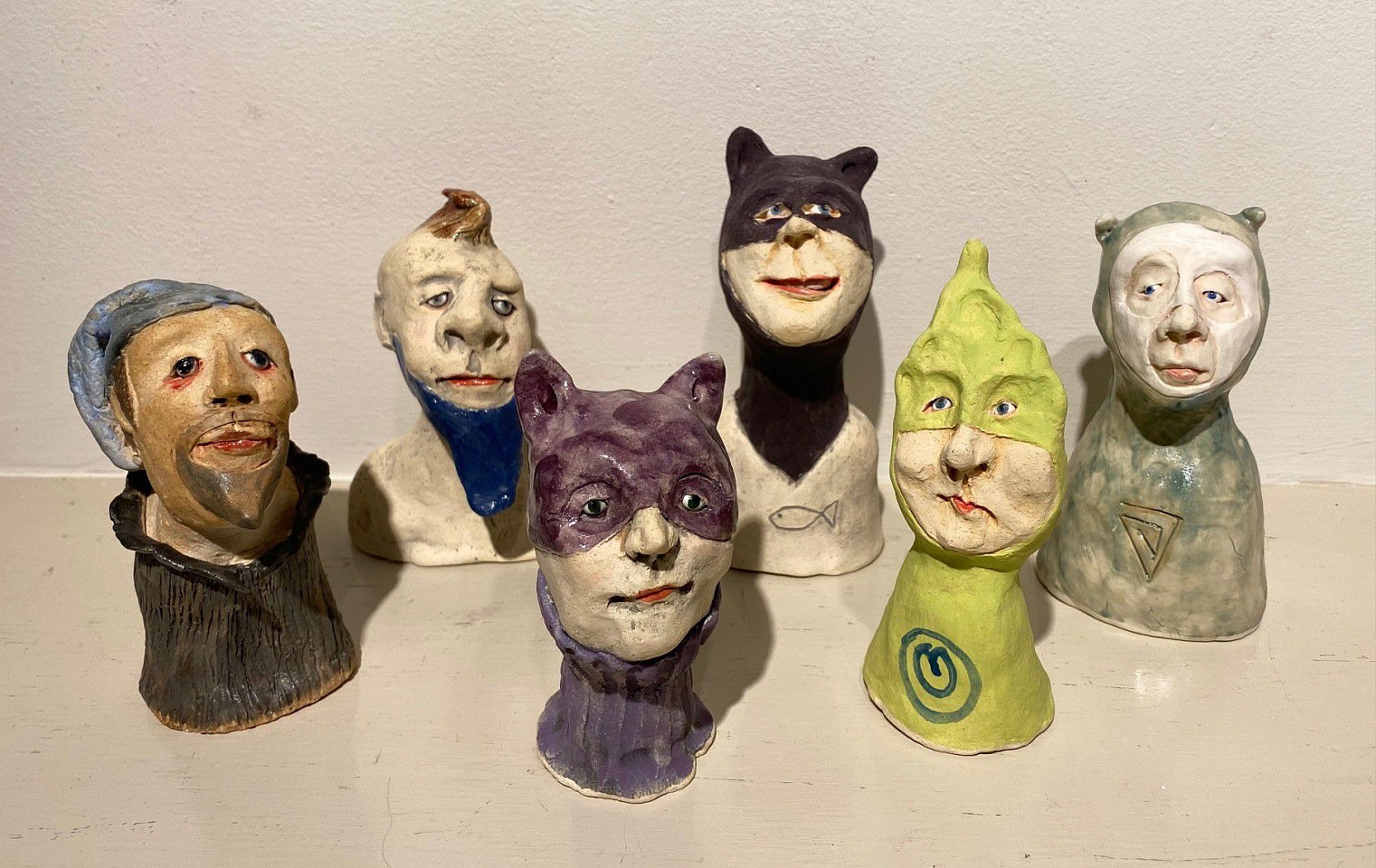 Jeanine Pennell, Characters Group 3
glazed ceramic, 4"" - 6""
JCAC 6292.03
$175