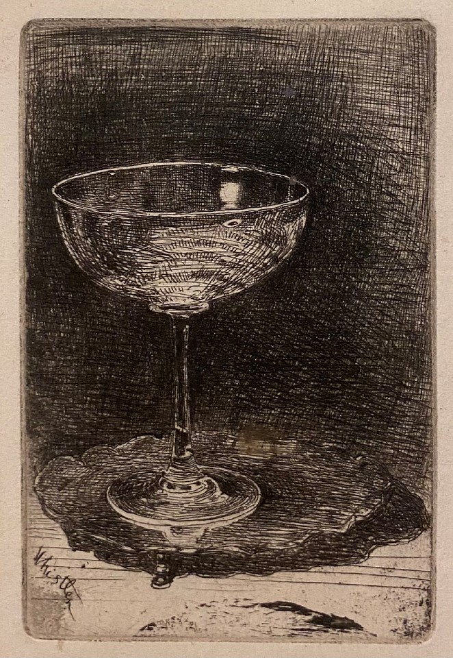 James McNeil Whistler, The Wine Glass, 1858
etching on paper, 3 1/4"" x 2 1/4""
JWC 1220
$9,500