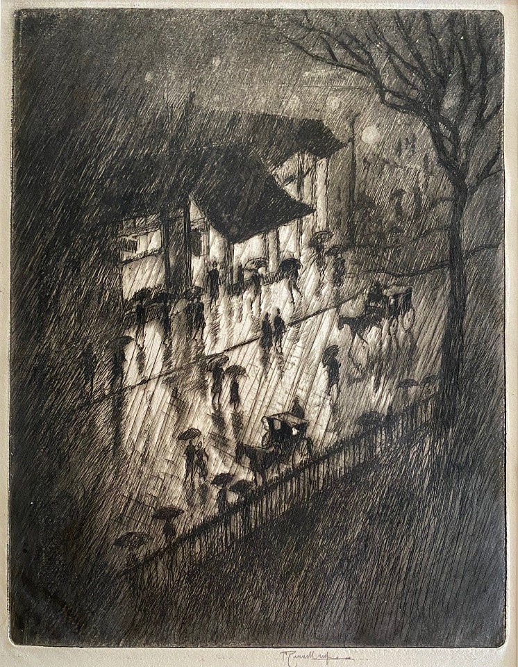 Joseph Pennell, Rainy Night, Sharing Cross, 1903
etching on paper, 10 3/4"" x 8 3/8""
JCA 6535
$2,000