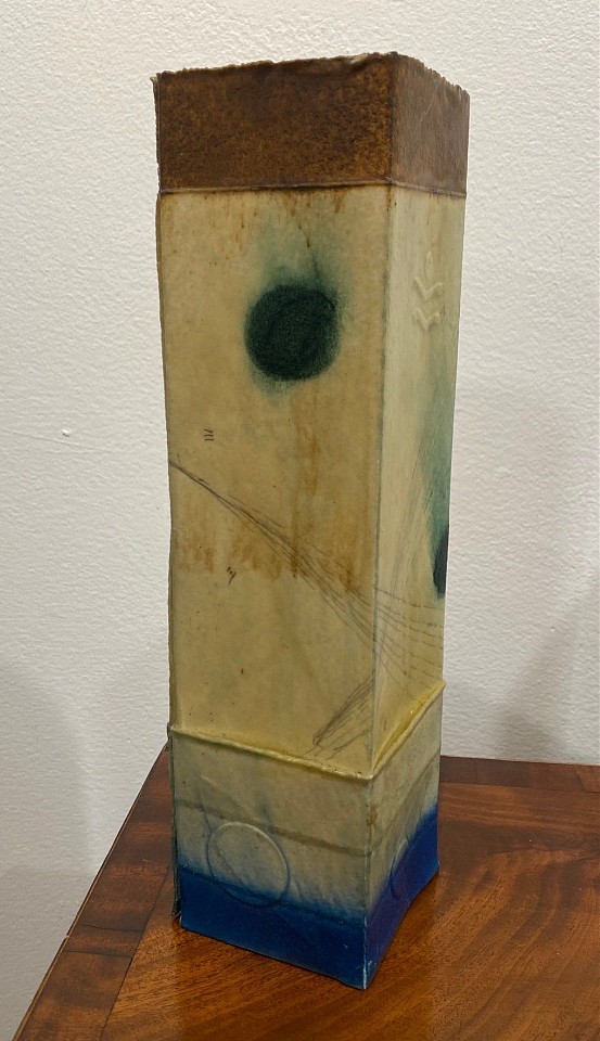 Corey Pressman, Lantern #1
paper, beeswax, resin, and pigment, 11 1/2"" x 3"" x 3""
CP1221.01
$500