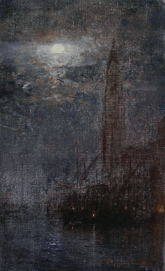 Aaron Draper Shattuck, Moonlight in Venice
oil on canvas, 9"" x 5 1/2""
NWADS 12
$3,500