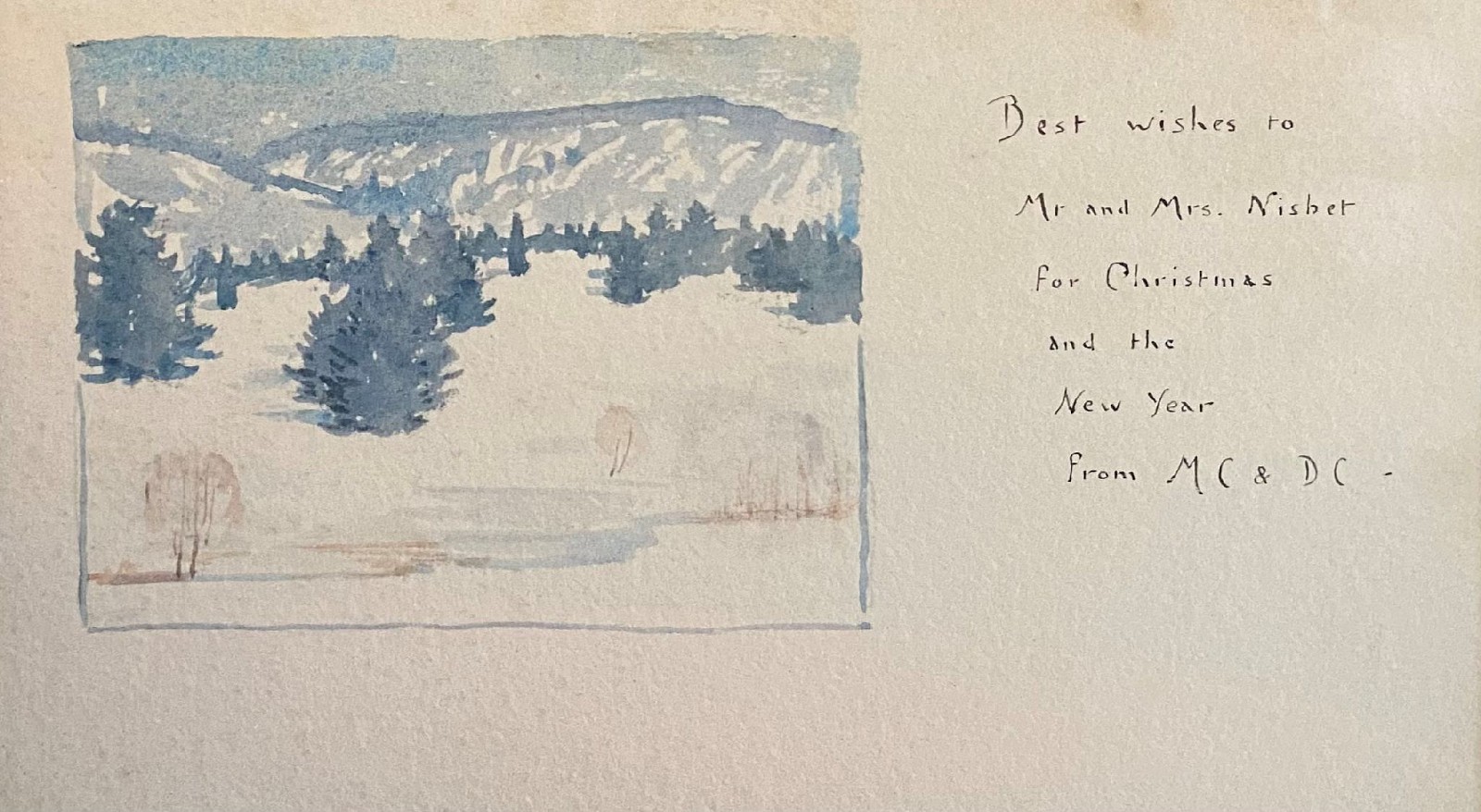 Dines Carlsen, Christmas Greeting
watercolor on paper, 3 1/4"" x 5 3/4"" sight size
EWP322.13
$350