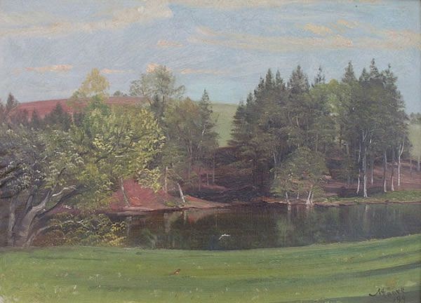 Nelson Augustus Moore, The Pond in Summer
oil on canvas laid down on board, 11"" x 15""
JCA 6654
$3,500