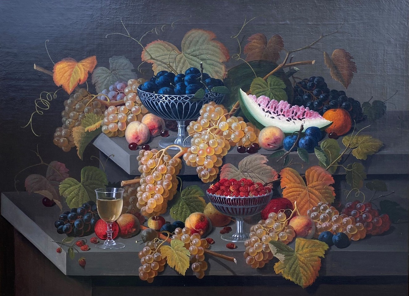 Severin Roesen, Still Life with Fruit and Wine
oil on canvas, 30"" x 40""
JCAC 6599
$125,000