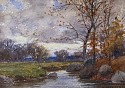 William Merritt Post, The Stream in Autumn
watercolor on paper