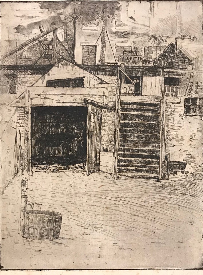 Julian Alden Weir, My Back Yard #2aka ""A Little Fountain""#77
etching on paper, 7 7/8"" x 6""  image size
JCA 6139
$1,100
