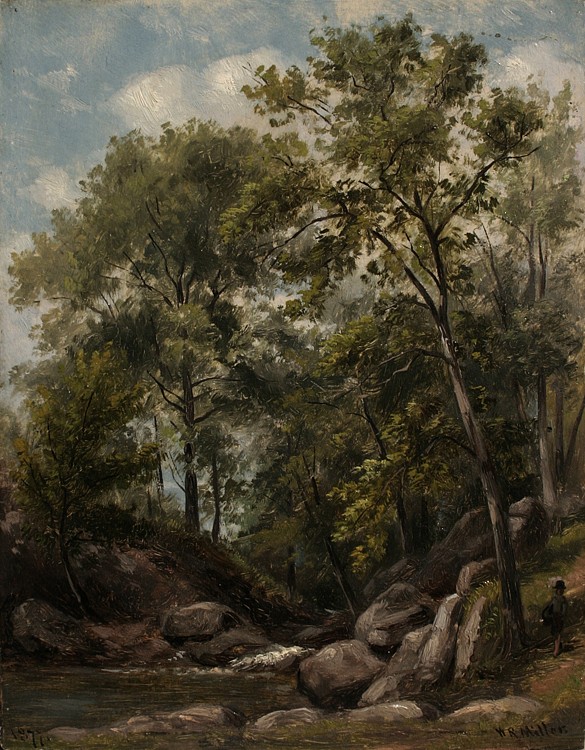 William Rickarby Miller, A Westchester Brook, 1877
oil on board, 9"" x 7""
JWC  1122.20
$1,500